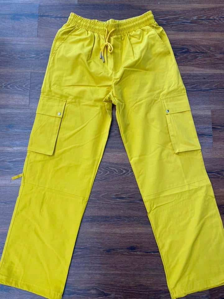 Lemon Cargo Pants