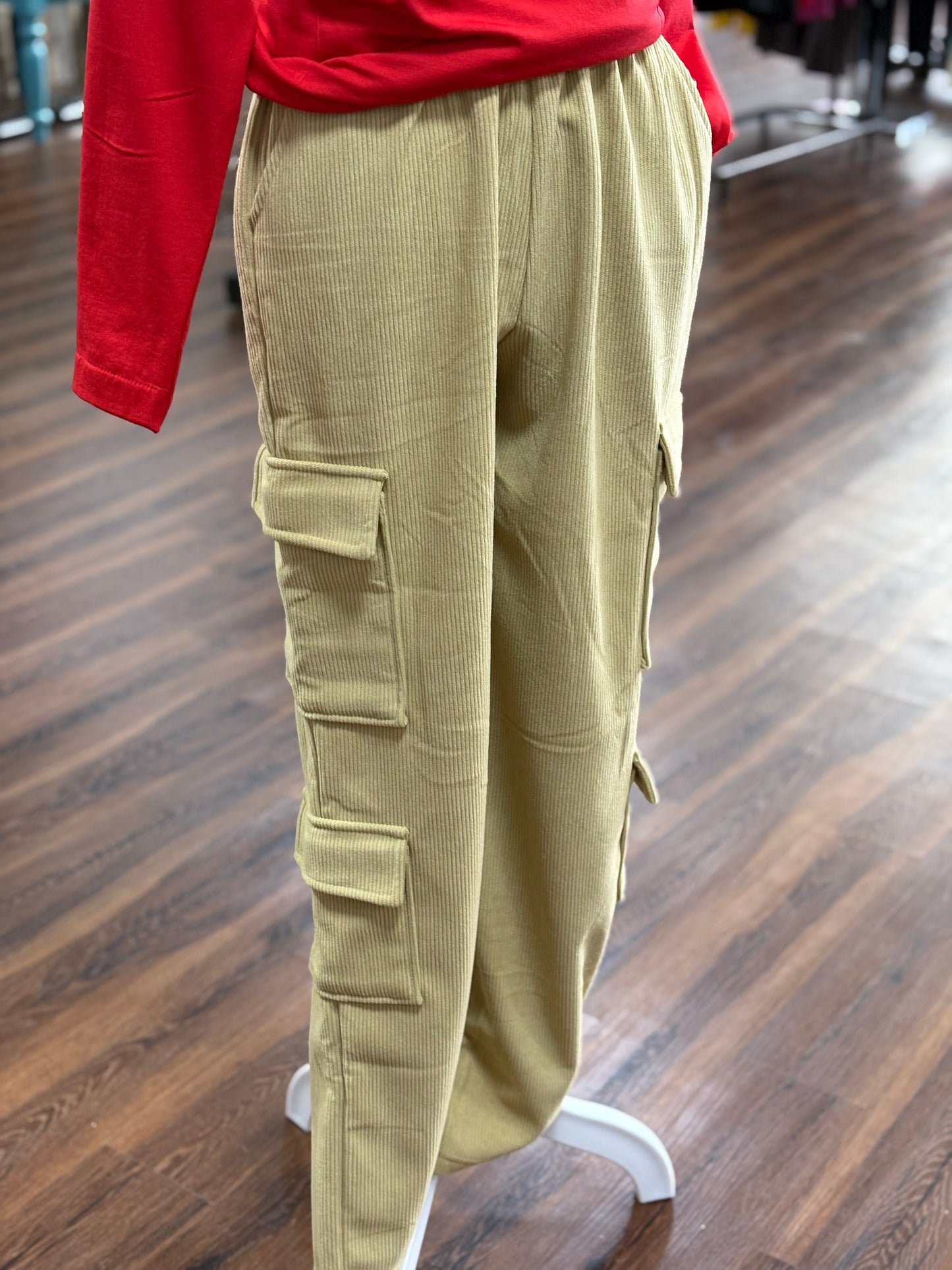 Khaki Corduroy Cargo