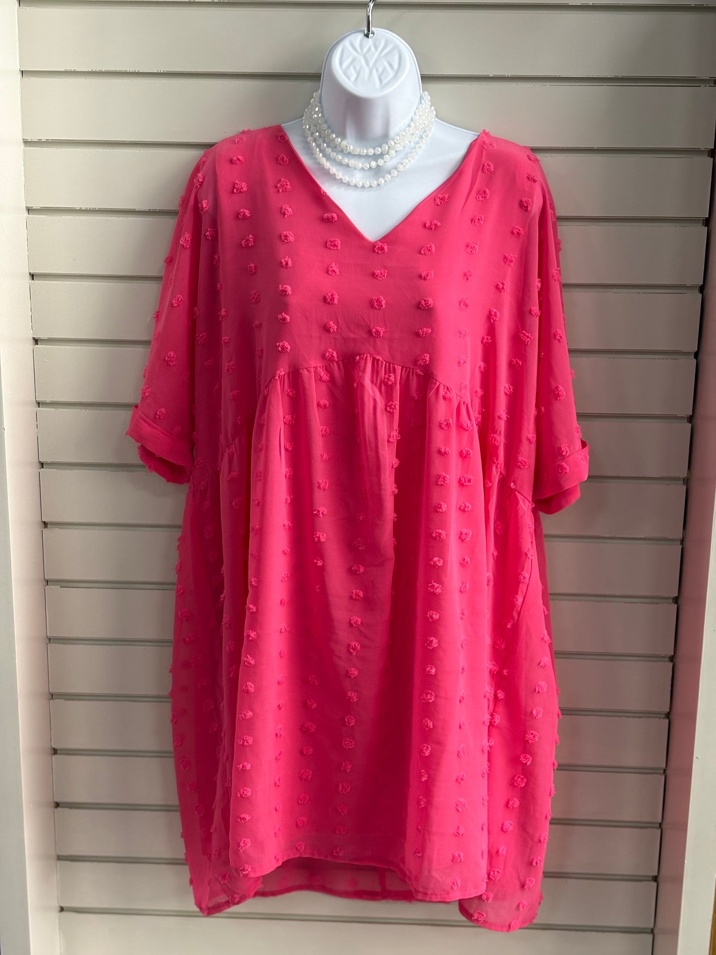 Hot Pink Poka Dot Dress