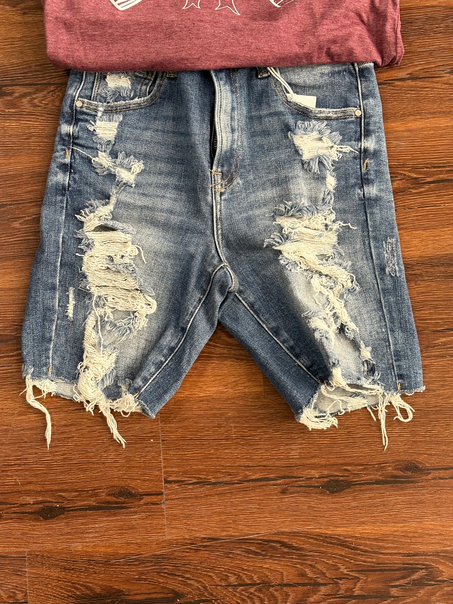 Risen Jeans Denim Shorts