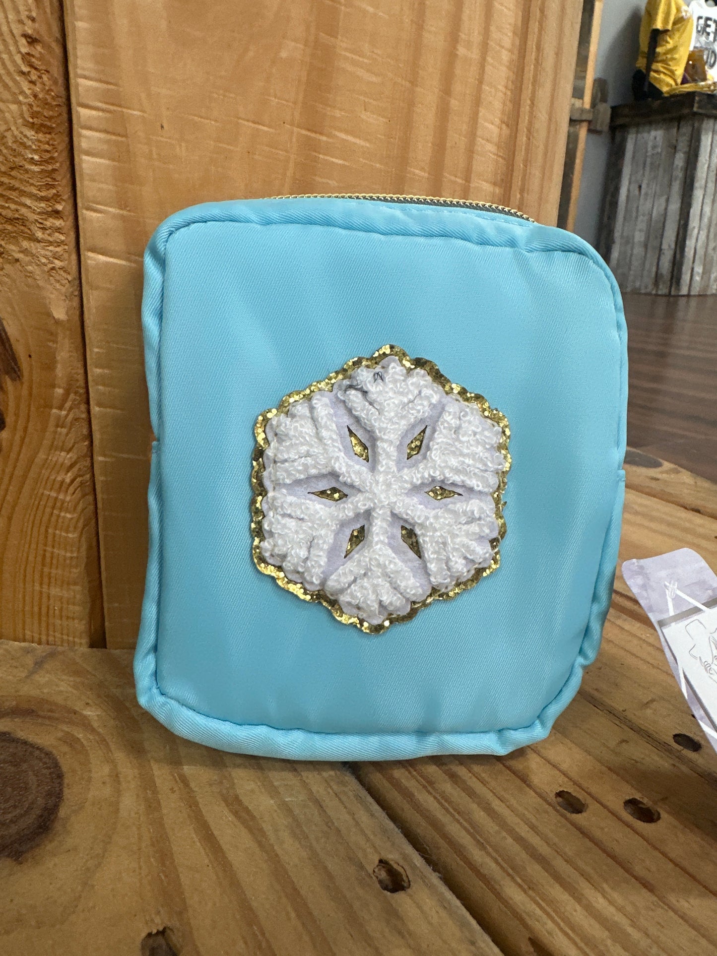 Nylon Christmas Patch Makeup Coin Bag