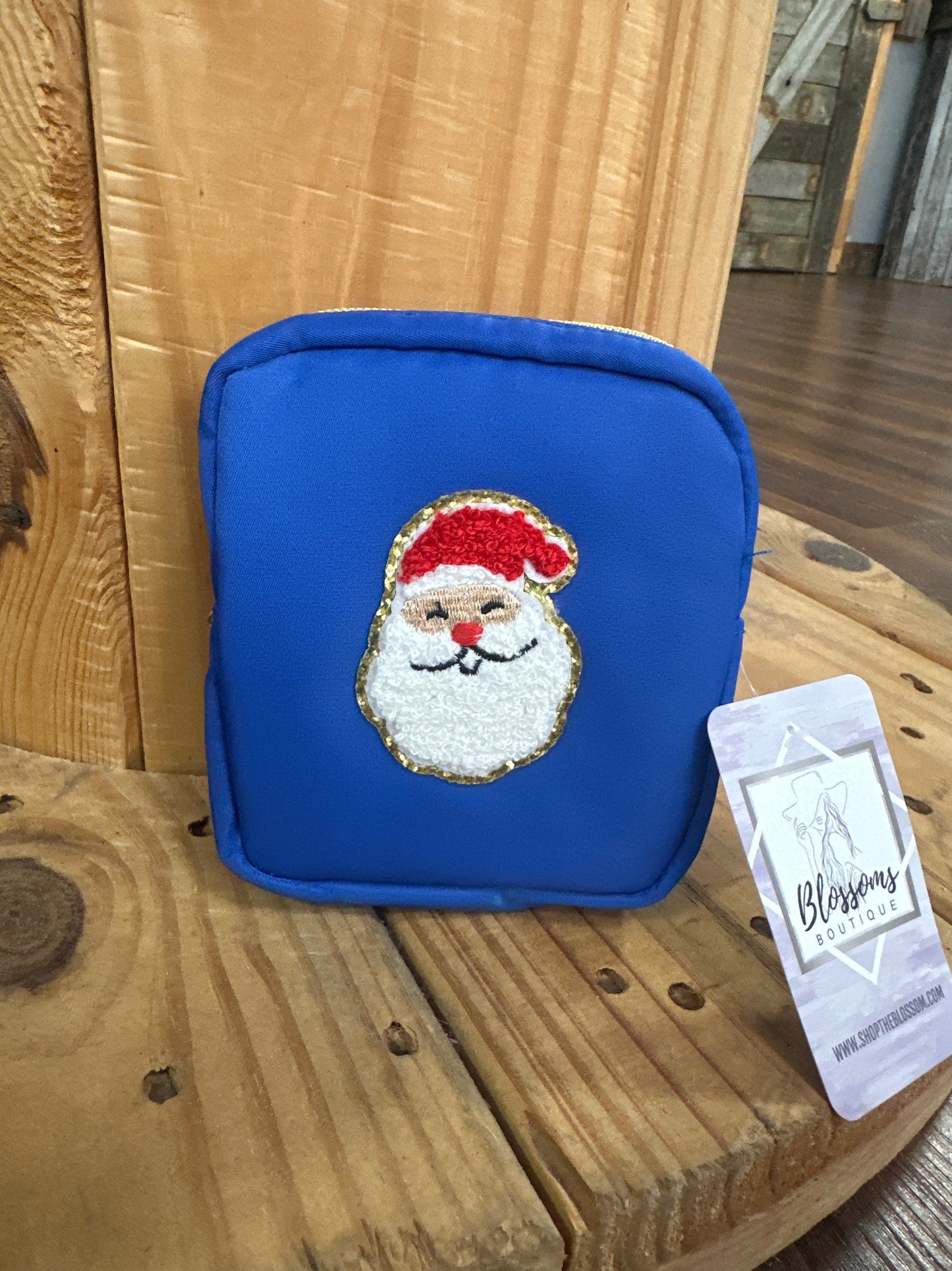 Nylon Christmas Patch Makeup Coin Bag