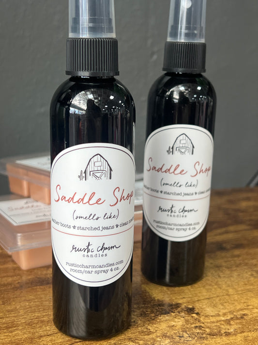 Rustic Charm Room Spray- Saddle Shop