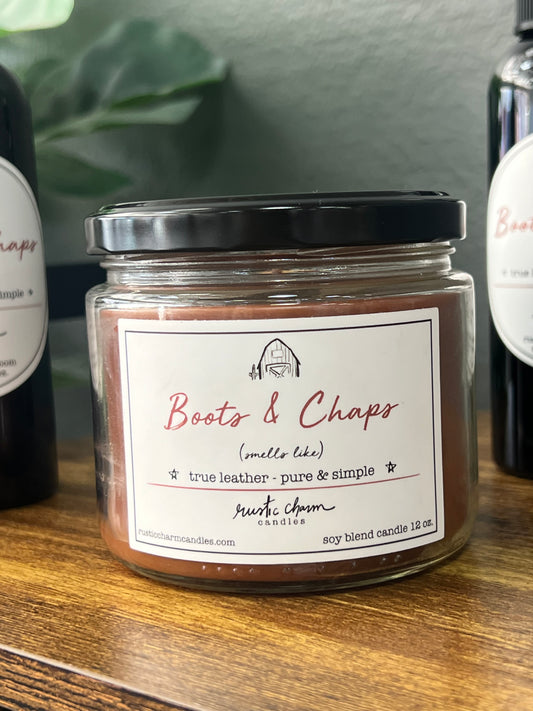 Rustic Charm Candle-Boots & Chaps